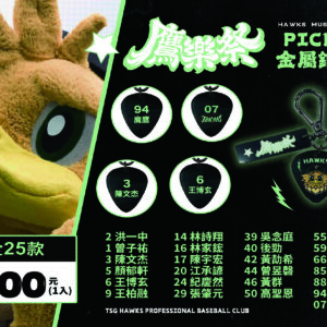 2025鷹樂祭_PICK ME金屬鑰匙圈_球員款